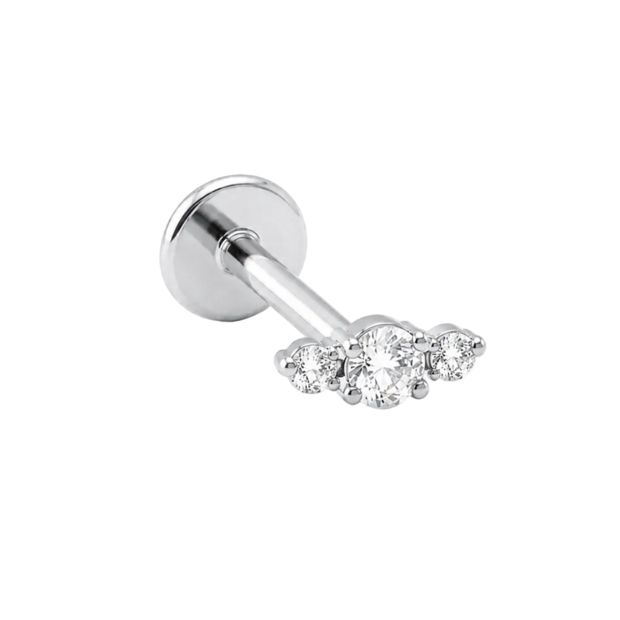 Cherelle Clear Trilogy Threadless Cartilage Stud