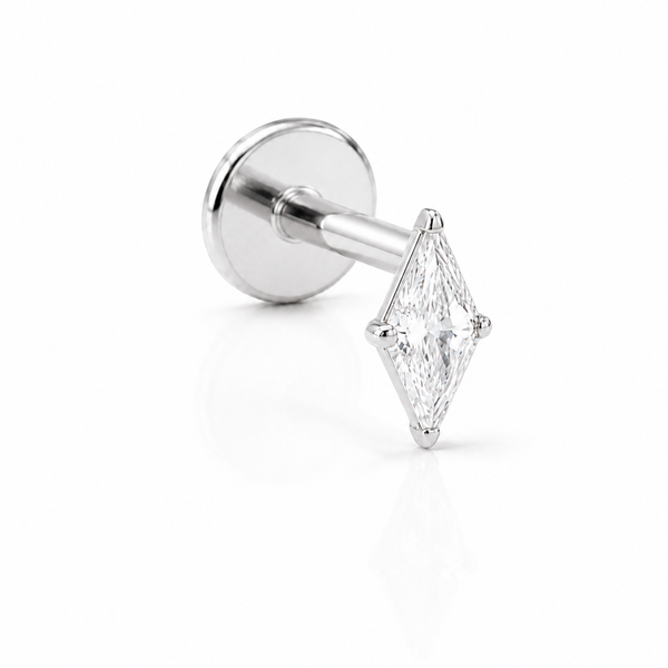 Cherelle Radiant Threadless Cartilage Stud - Silver