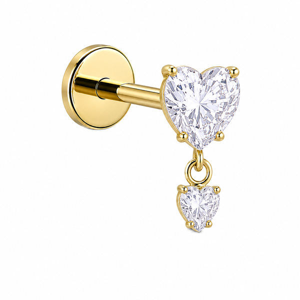 Cherelle Affinity Threadless Cartilage Stud - Gold