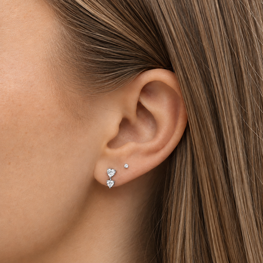 Cherelle Affinity Threadless Cartilage Stud - Silver